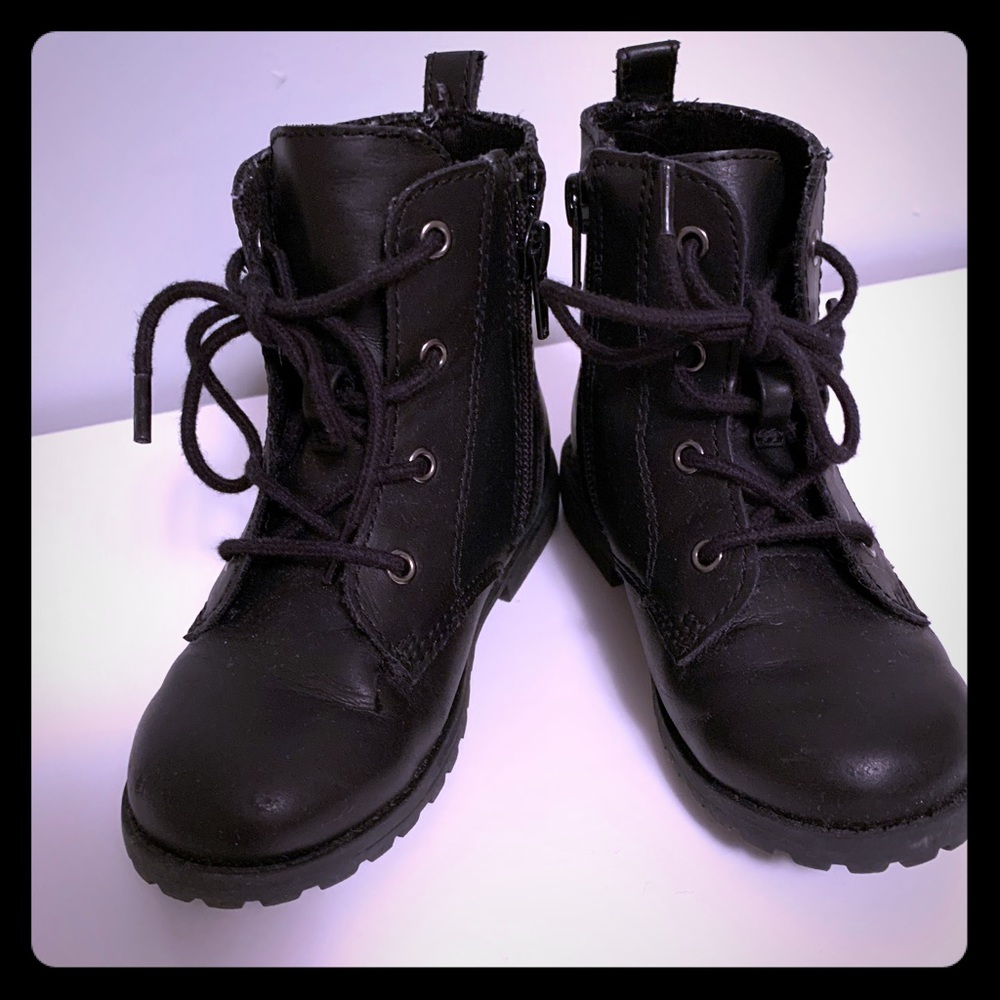 Toddler girls combat boots sz. 10